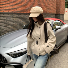 Load image into Gallery viewer, Early Autumn Korean-style Trench Coat Women's Short Jacket