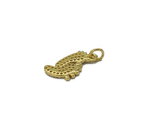 Load image into Gallery viewer, CZ Pave Baby Feet Charm, Sku#LK666