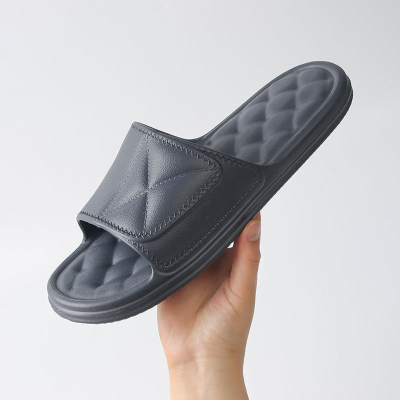 Women's Plaid EVA Slide Slippers | Lightweight Open-Toe Bathroom Sandals
