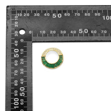 Load image into Gallery viewer, Colorful Baguette CZ Gold Round Ring Charm, Sku#LX323