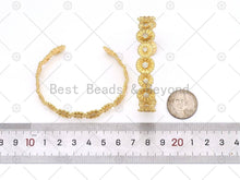 Load image into Gallery viewer, CZ Micropave Sunflower Bangle Bracelet, Sku#X275