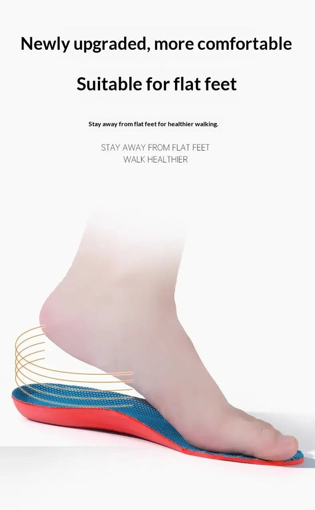 Shock-Absorbing Sports Insoles - Soft Elastic EVA Mesh Comfort Inserts