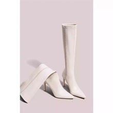 Load image into Gallery viewer, Women's Solid Color Stiletto Over-the-Knee Boots – Pointed Toe Side Zip