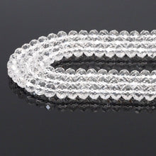 Load image into Gallery viewer, Genuine Quartz Rondelle Faceted Beads, 4x6mm/4x8mm. Sku#U1593