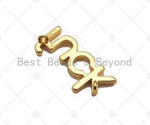 Load image into Gallery viewer, CZ Micro Pave FUCK Word Pendant/Charm,Cubic Zirconia Fuck Charm, 9x20mm, Sku#L472