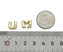 Load image into Gallery viewer, CZ Gold Initial Letters Bead, Sku#G435