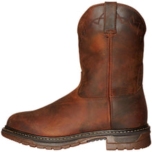 Load image into Gallery viewer, Men's Slip-On Motorcycle Boots | Round Toe Low Square Heel Elastic Cuff Winter Boots
