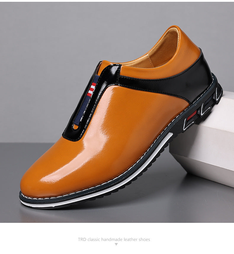 Men's Slip-On Casual Leather Shoes | Wax PU Upper | Round Toe | Sizes EU 39–48