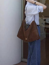 Load image into Gallery viewer, Matte Retro Commuter Tote Shoulder Bag