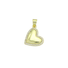 Load image into Gallery viewer, Clear CZ shinny Heart Charm Pendant, Sku#LK1152