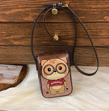 Load image into Gallery viewer, Women's Cartoon Crossbody Phone Bag - Western Style Color Block Design