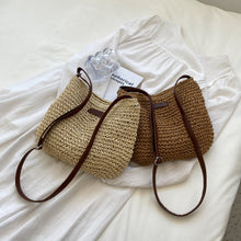 Load image into Gallery viewer, Women's Handwoven Straw Tote Bag | Beach Vacation Handbag | Woven Summer Tote
