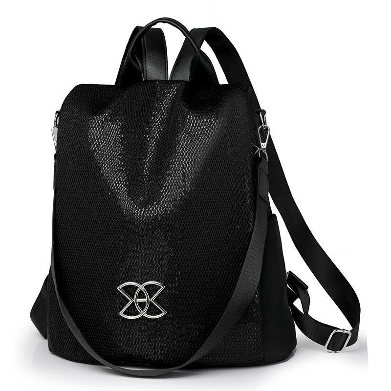 Women's Stylish Lightweight Nylon Backpack - Multi-Pocket Travel Daypack