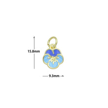 Load image into Gallery viewer, Pink Blue Cherry flower Charm Pendant,Sku#LX870