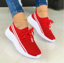 Load image into Gallery viewer, Women's Ribbon Tie Mesh Sneakers | Breathable Flat Sports Shoes