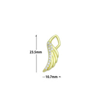 Load image into Gallery viewer, Clear CZ Gold wing Charm Pendant,Sku#LK1185