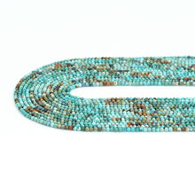 Load image into Gallery viewer, 2mm Genuine Turquoise Round Faceted Beads, Sku#U1842