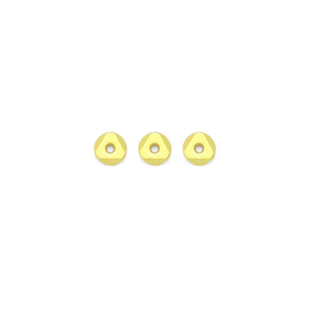 Matte Brushed Gold Flat Geometry Shape Spacer Beads, Sku#A202