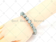 Load image into Gallery viewer, Natural Kiwi Agate Stretchy Bracelet, EF65