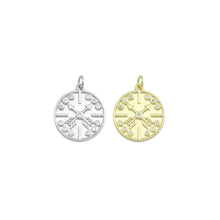 Load image into Gallery viewer, Gold Silver Arrows On Round Coin Charm Pendant, Sku#L724