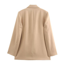 Load image into Gallery viewer, The Casual Long-sleeve Blazer Is Made From A Silk-like Satin Fabric