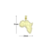 Load image into Gallery viewer, CZ Gold Africa Map Charm Pendant, Sku#LK1171