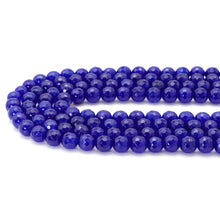 Load image into Gallery viewer, Royal Blue Jade Round Faceted Beads, Sku#U1802