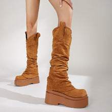 Load image into Gallery viewer, Women's Chunky Platform High Boots - European Style Suede Winter Boots