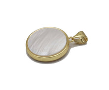 Load image into Gallery viewer, Gold CZ Smiley Face on Round Gemstone Charm, Sku#LX84