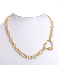 Load image into Gallery viewer, CZ Heart Screw Clasp, Sku#H334