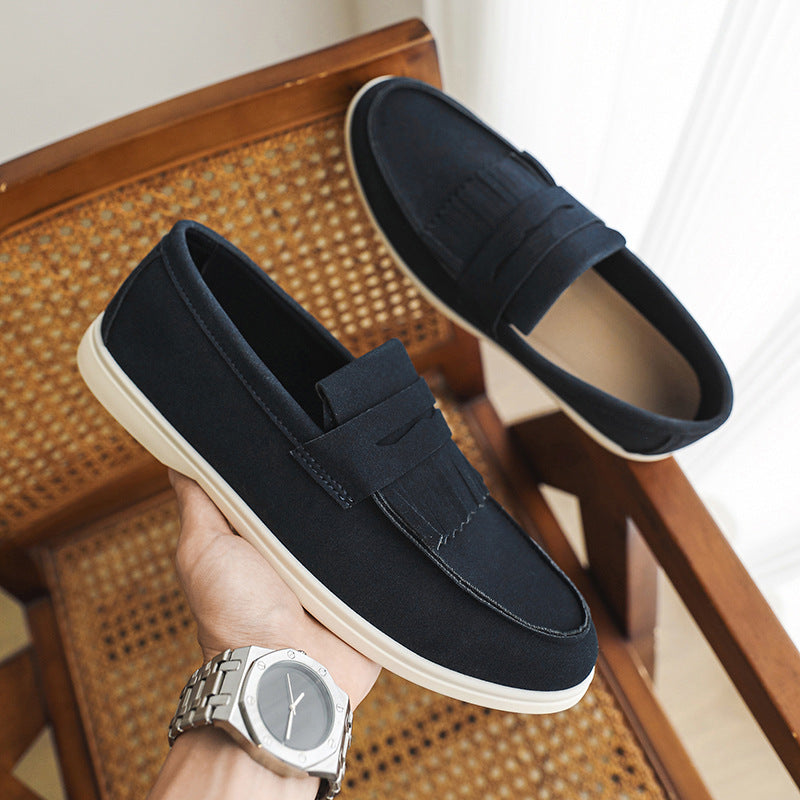 Men's Premium Matte Suede Loafers - Slip-On Casual Dress Shoes