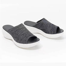 Load image into Gallery viewer, Women's Woven Mesh Platform Sandals | Open-Toe PU Sole Casual Slides