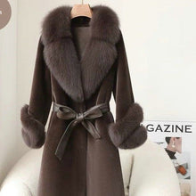 Load image into Gallery viewer, Thickened Faux Mink Coat With Large Fur Collar For Women