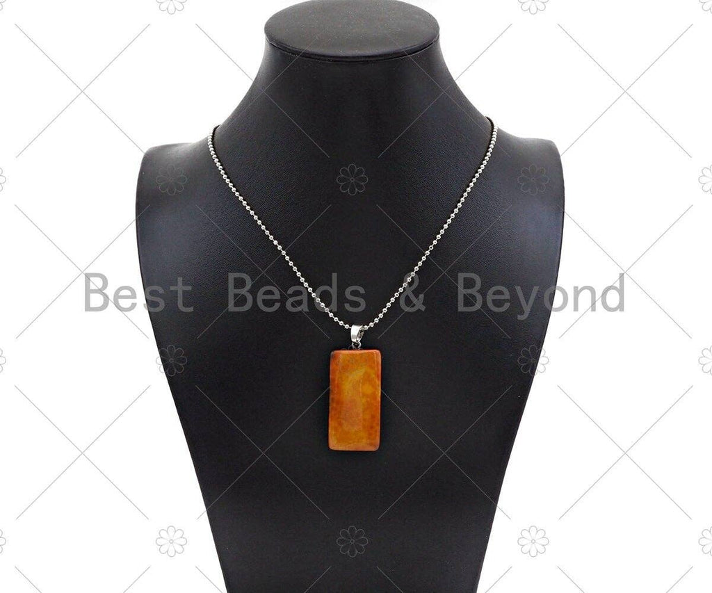 High Quality Natural Druzy Agate Rectangle Shape Pendant, Sa