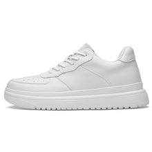 Load image into Gallery viewer, Korean-Style Low-Top Sneakers – Men's &amp; Women's Casual White Shoes | Thick Sole Lace-Up