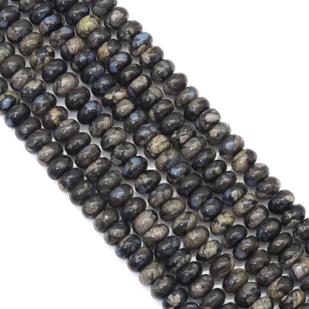 Genuine Gray Opal Rondelle Smooth Beads, Sku#U1675