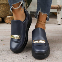 Load image into Gallery viewer, Women's Velcro Slip-On Sneakers | Thick Sole PU Leather Casual Shoes