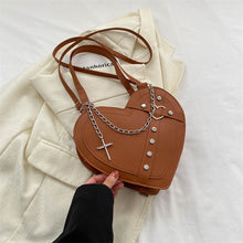 Load image into Gallery viewer, Korean-style Cute Niche Heart-shaped Shoulder Crossbody Bag