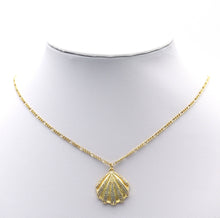 Load image into Gallery viewer, CZ Pave Gold Sea Shell Shape Charm, Sku#LX119