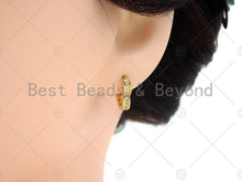 Load image into Gallery viewer, CZ Heart Shape Huggie Earring, Sku#LD58c