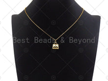 Load image into Gallery viewer, CZ Micro Pave 3D Shape Star Purse Handbag Pendant, Gold Purse Charm,  Gold Ladies handbag Charm,16x17mm, Sku#LK77