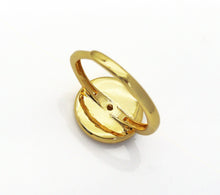 Load image into Gallery viewer, CZ Pave Gemstone Round Disc Ring, Sku#LY12