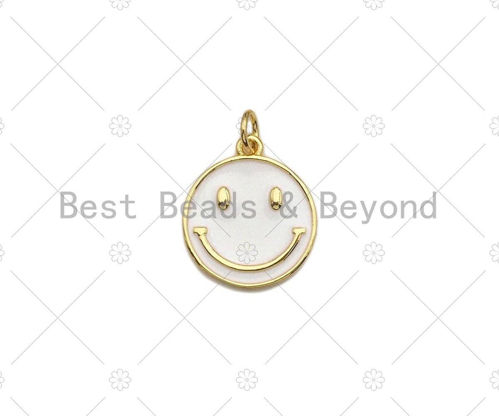 Colorful Cute Smiley Face Shape Charm, LK275