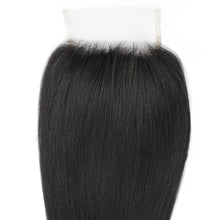 Load image into Gallery viewer, Yaki Straight 4x4 Transparent Lace Human Hair Closure