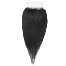 Load image into Gallery viewer, Yaki Straight 4x4 Transparent Lace Human Hair Closure