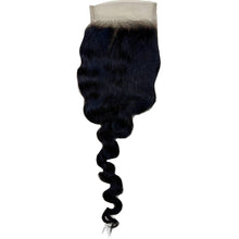 Load image into Gallery viewer, Loose Wave 4x4 Transparent Lace Human Hair Closure