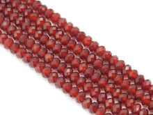 Load image into Gallery viewer, High Quality Carnelian Faceted Rondelle Beads, 2x4mm/4x6mm/5x8mm, Sku#UA242