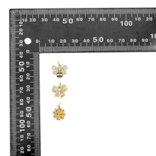 Load image into Gallery viewer, CZ Bee Bow Flower ball Charm Pendant,Sku#A497