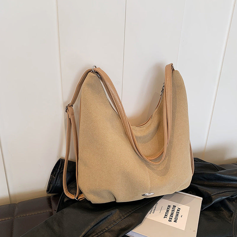 Women's PU Leather Tote Bag – Minimalist Commuter Shoulder Bag