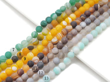 Load image into Gallery viewer, Matt Banded Agate Roudn Smooth Beads, Sku#UA238